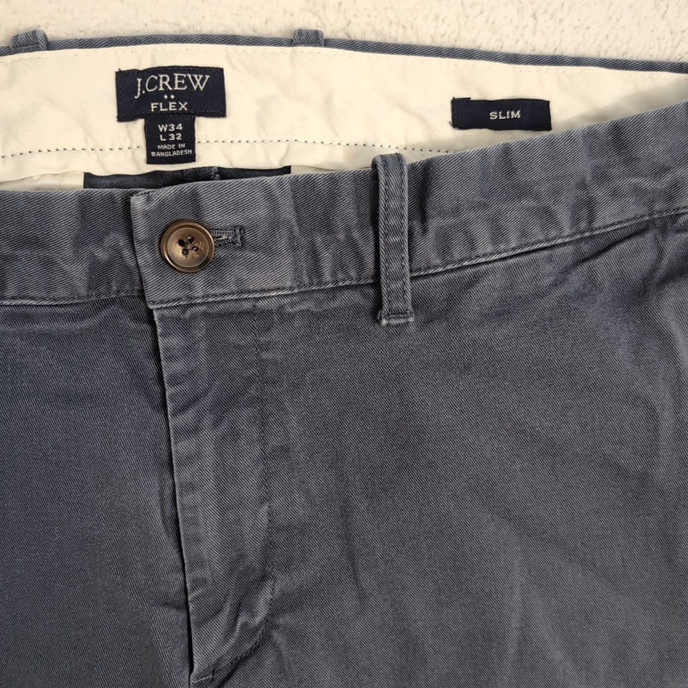 J.Crew Blue Flex Slim Straight Fit Casual Pants‎ Men's 34x32
